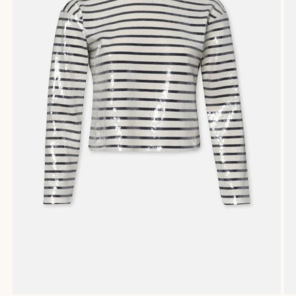 Frame Striped Sequin Sweater/Top NWT